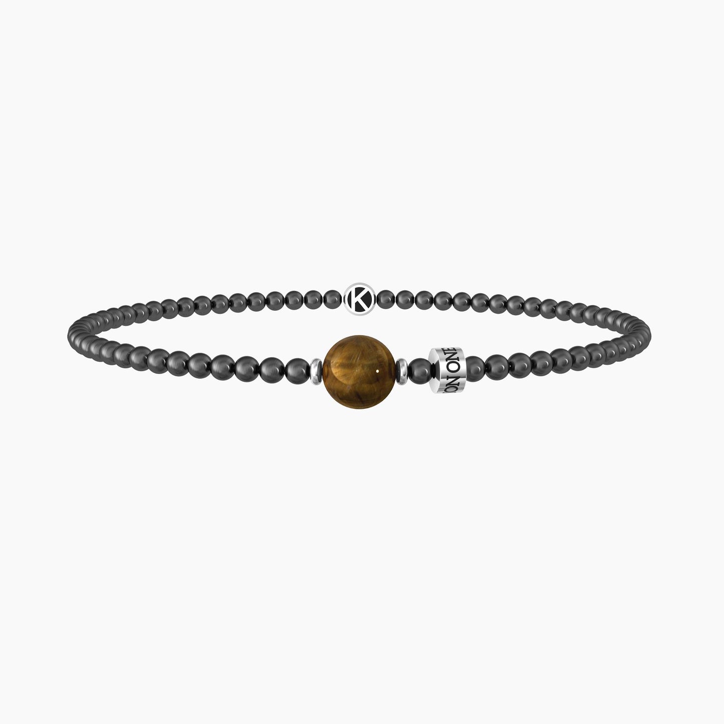 Bracciale uomo kidult elastico con sfere in pvd gunmetal e occhio di tigre
ONE IN A MILLION