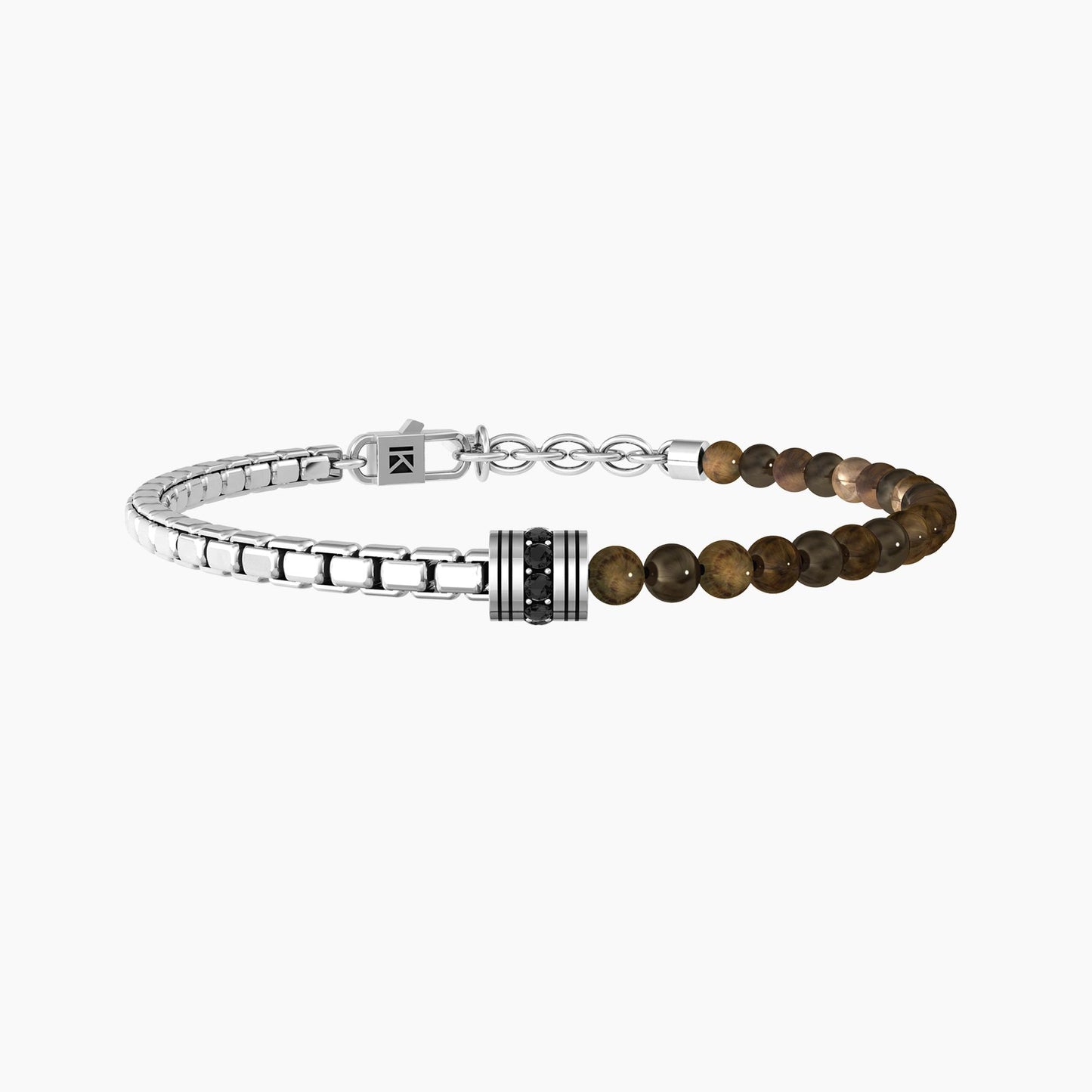 Bracciale uomo kidult con catena e occhio di tigre EQUILIBRIO