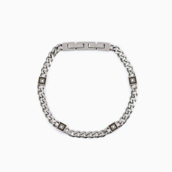 Bracciale uomo 2Jewels con catena e elementi quadrati