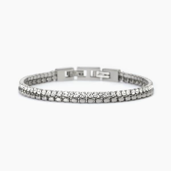 Bracciale uomo 2Jewels cristalli bianchi
