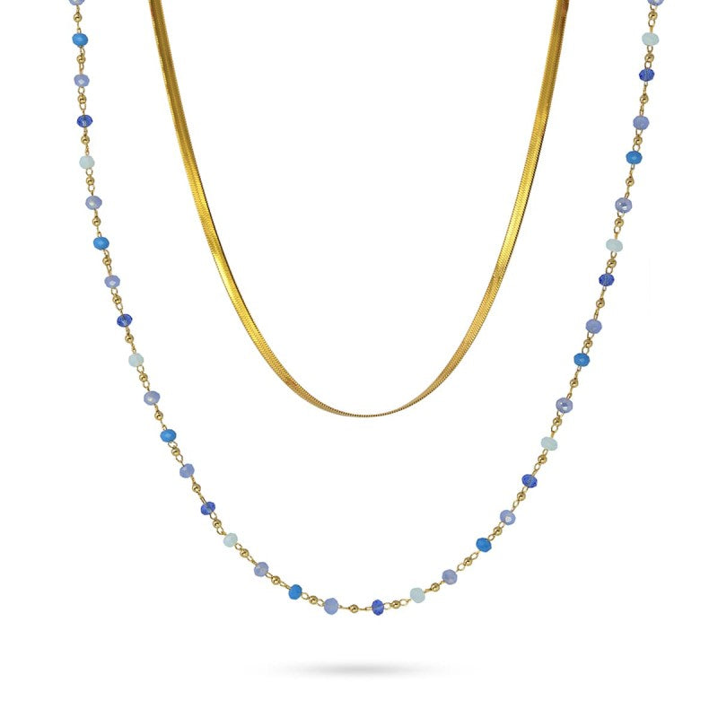 Collana Anartxy donna con cristallini colorati