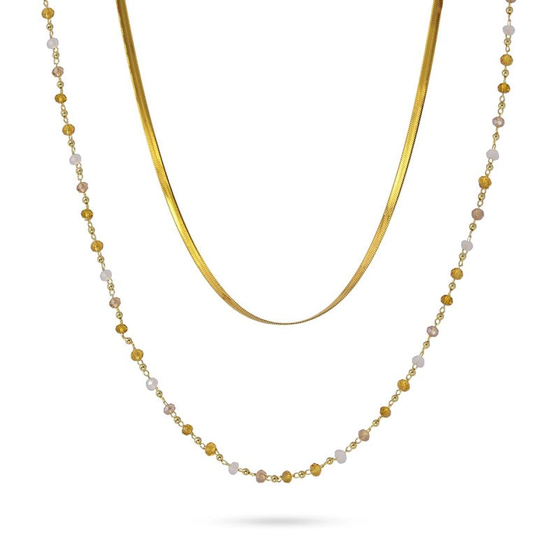 Collana Anartxy donna con cristallini colorati