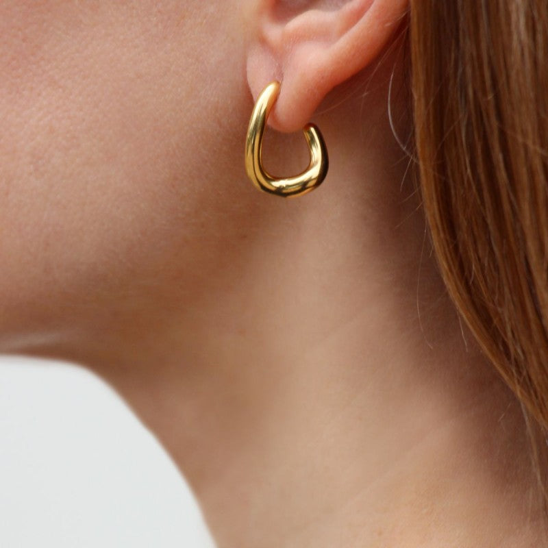 Orecchini Anartxy donna cerchi curvi