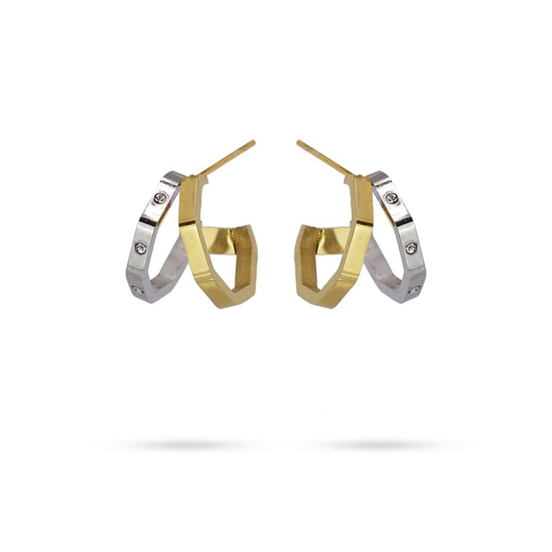 Orecchini Anartxy donna Mini cerchi bicolore