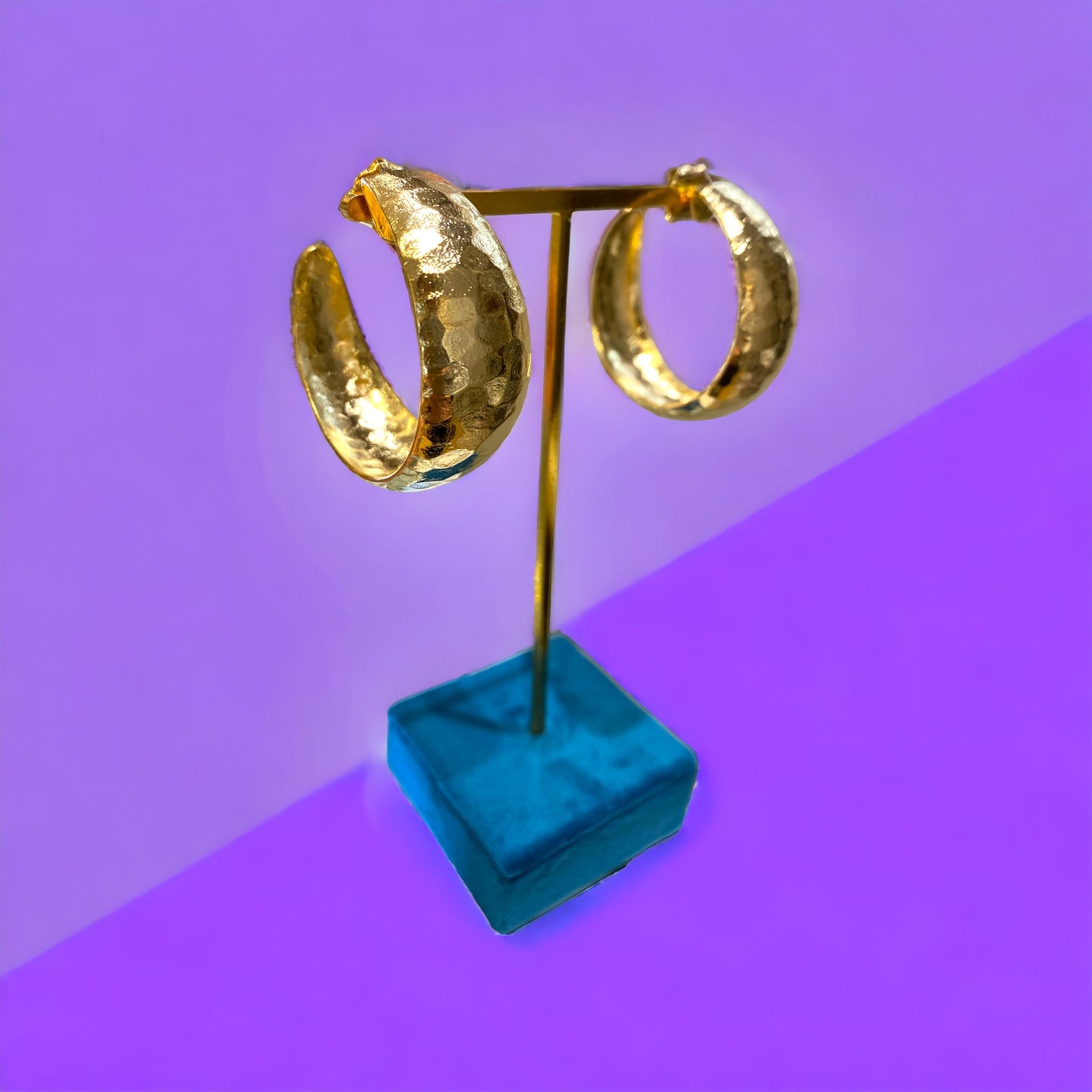 Orecchini a cerchio Diamond Accessori Martellato slim