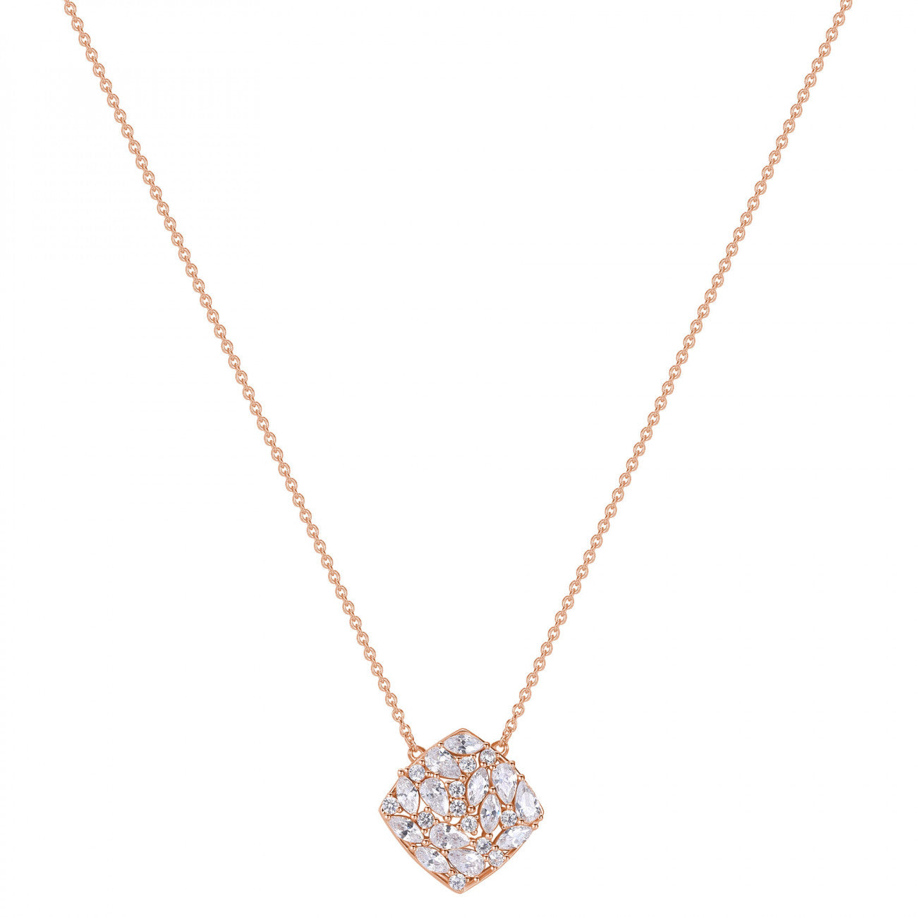 Collana Rosato Gemma diamond shape rosè