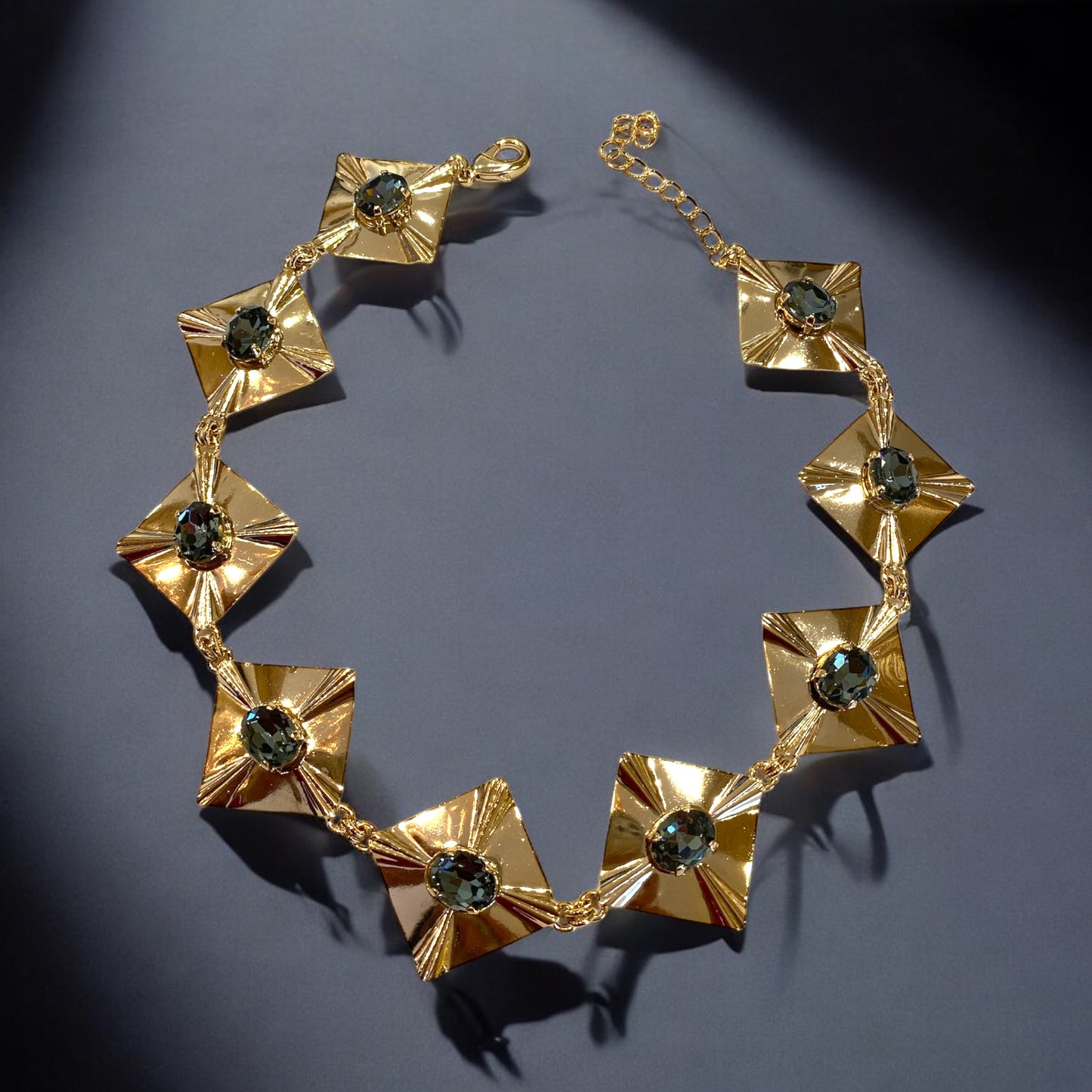 Collana Diamond Accessori donna a quadrati con pietre