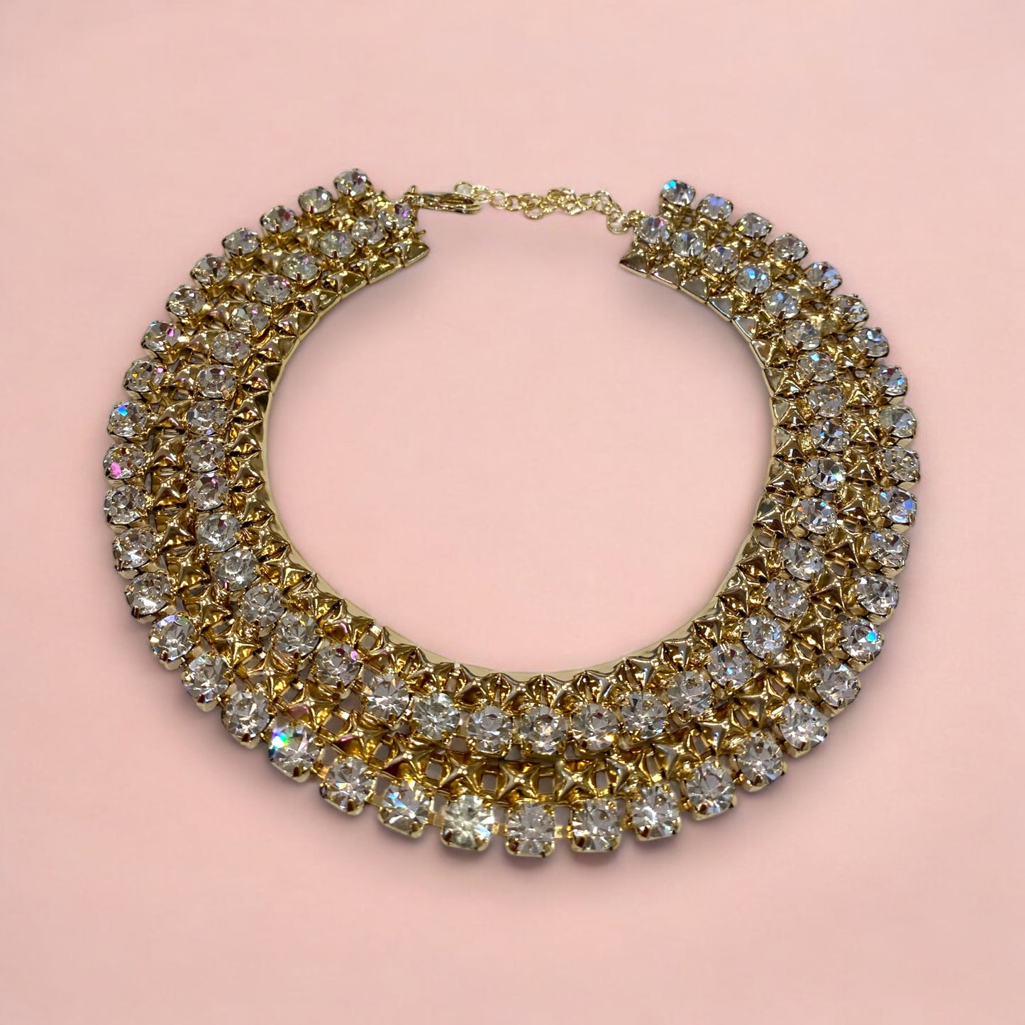 Collana Diamond Accessori donna con strass e elementi quadrati