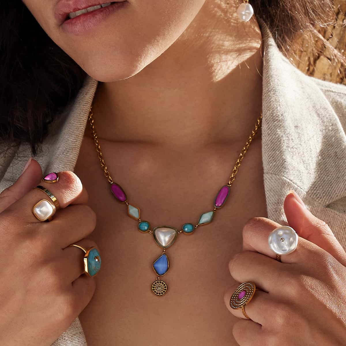 Collana Anartxy donna Lilac