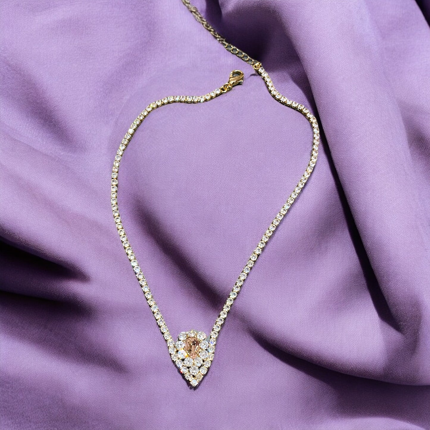 Collana Diamond Accessori donna Tennis V shape