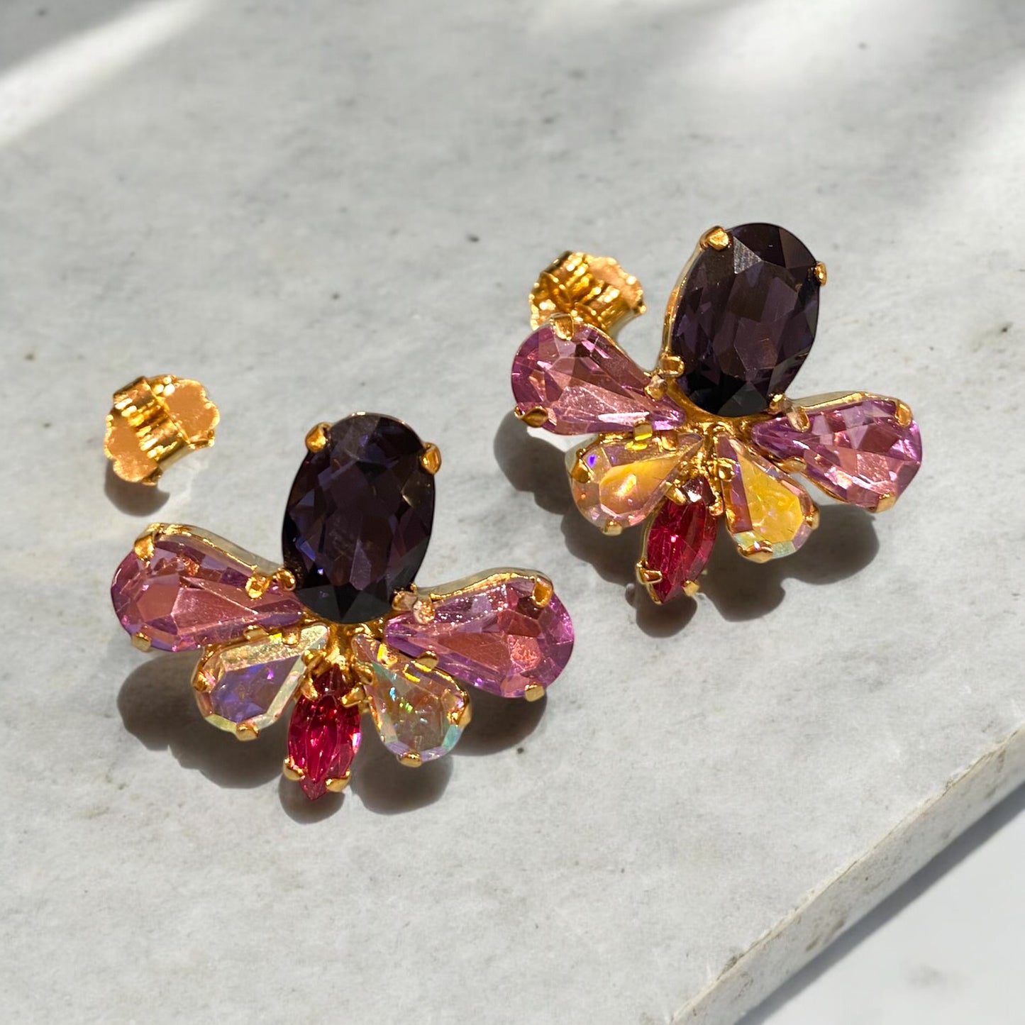 Orecchini Diamond Accessori Butterfly Viola