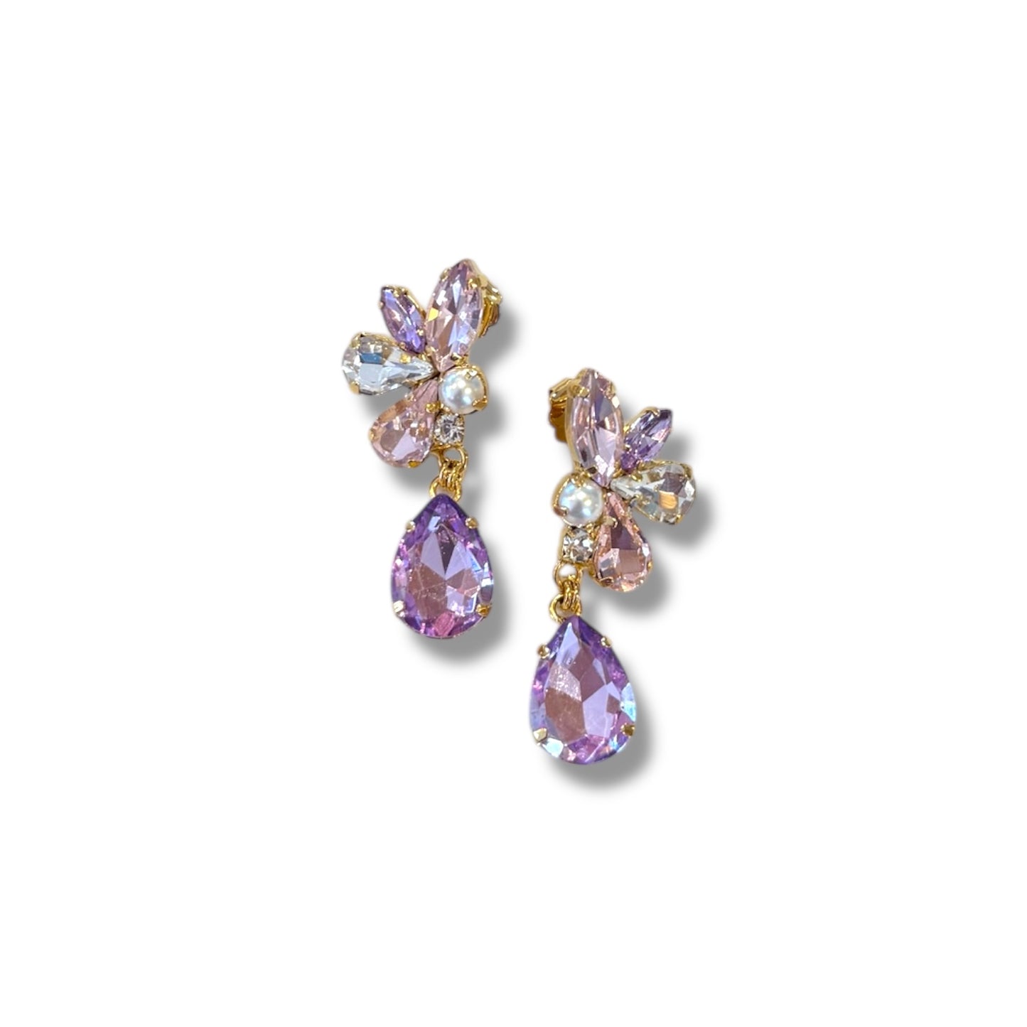 Orecchini donna Diamond Accessori pink flower