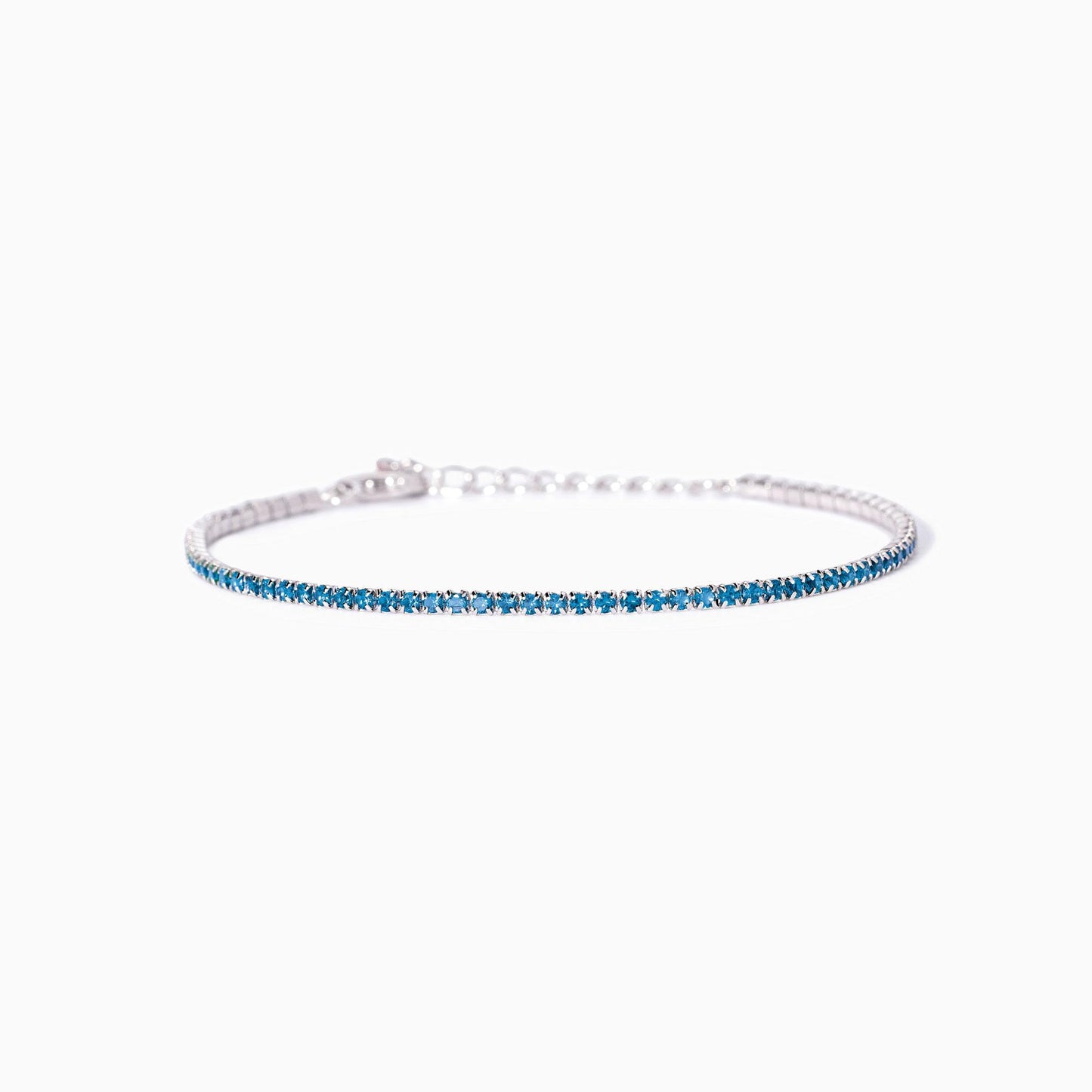 Bracciale donna Mabina mini tennis con acquemarine sintetiche