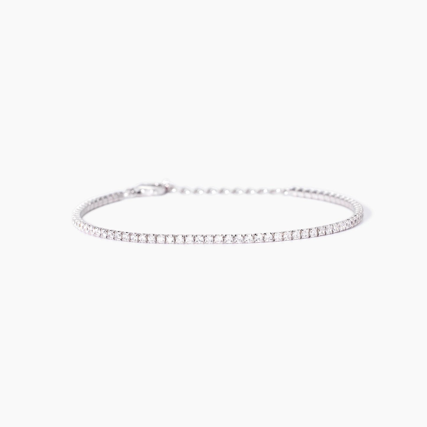 Bracciale donna Mabina mini tennis in argento con zirconi