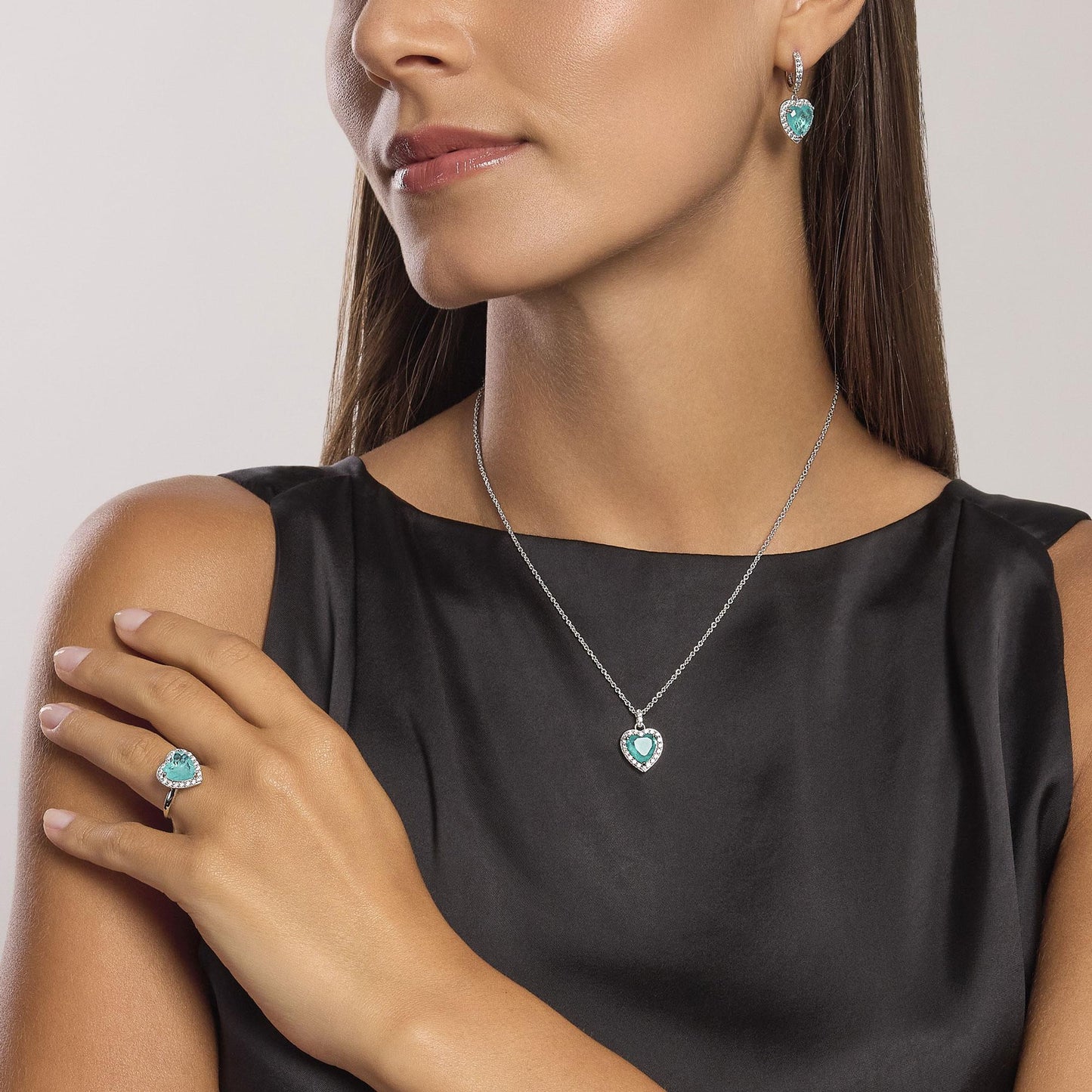 Collana donna Mabina con ciondolo cuore tiffany