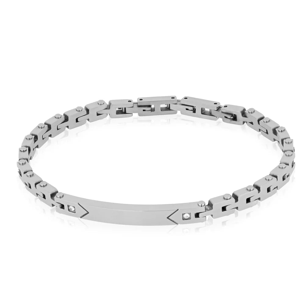 Bracciale Goyatè in acciaio con piastra SAWYER