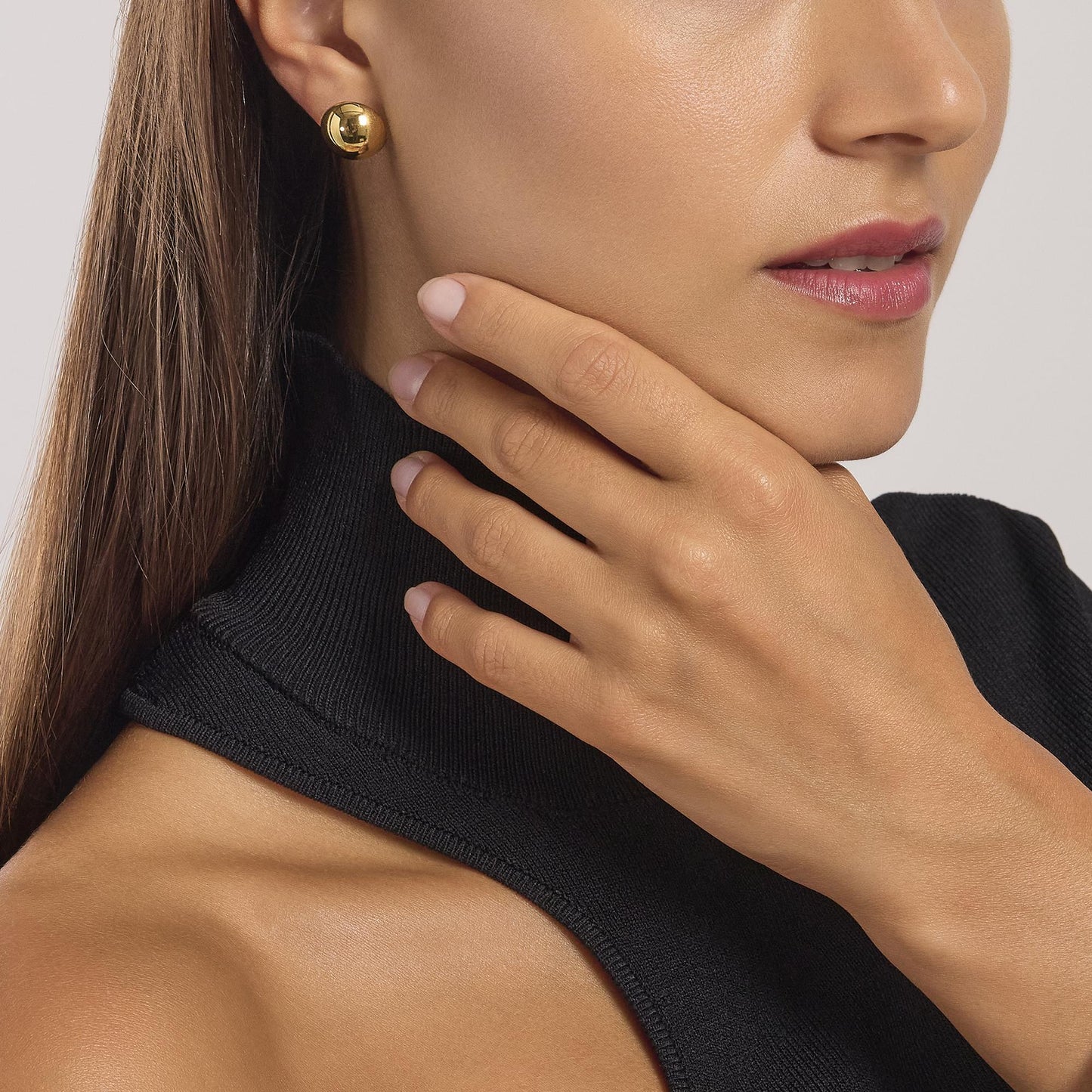 Orecchini Kidult donna a bottone gold