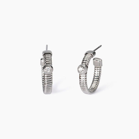 Orecchini Kidult donna tubogas con cristalli