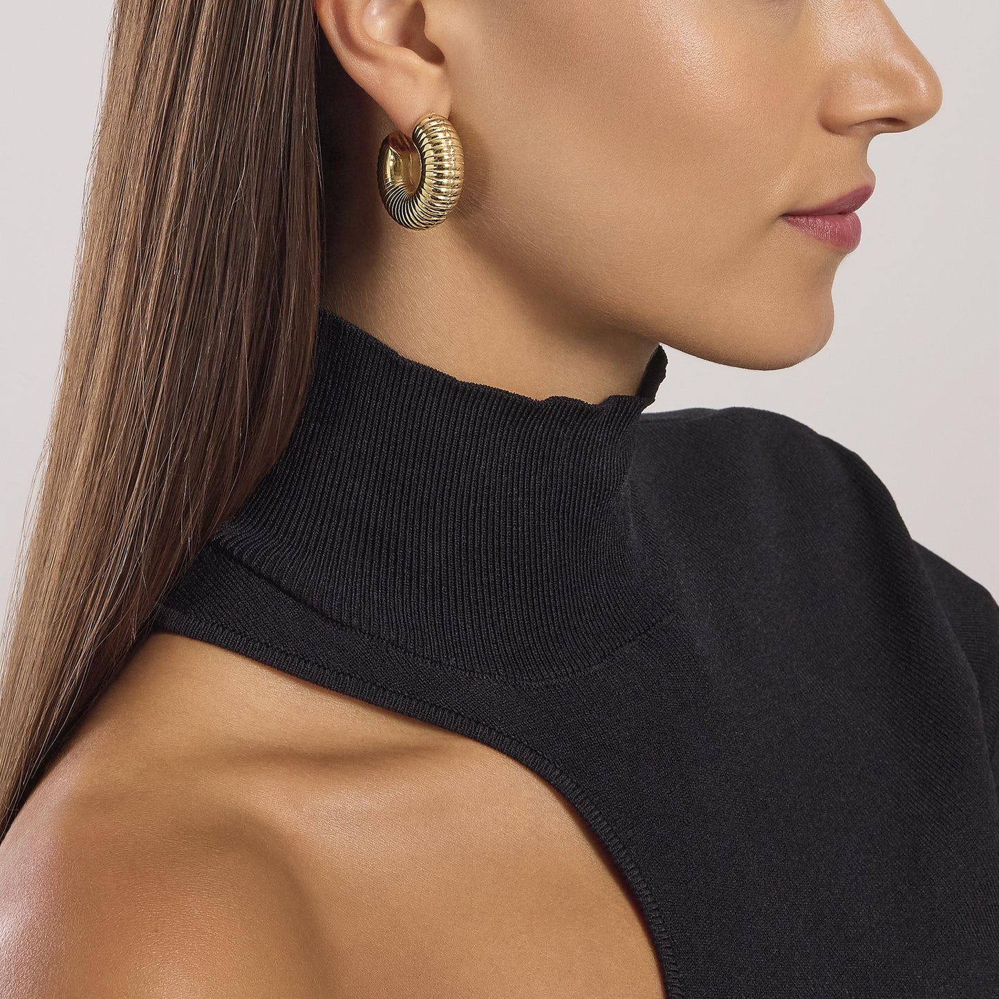 Orecchini Kidult donna zigrinati a cerchio