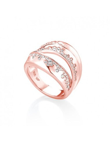 Anello Donna Marcello Pane Intreccio e zirconi