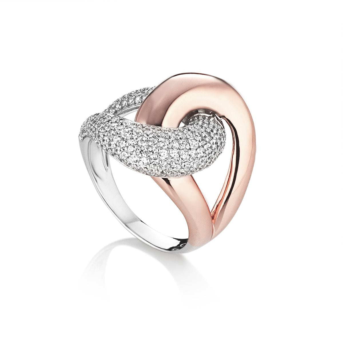 Anello Donna Marcello Pane Nodo pavé