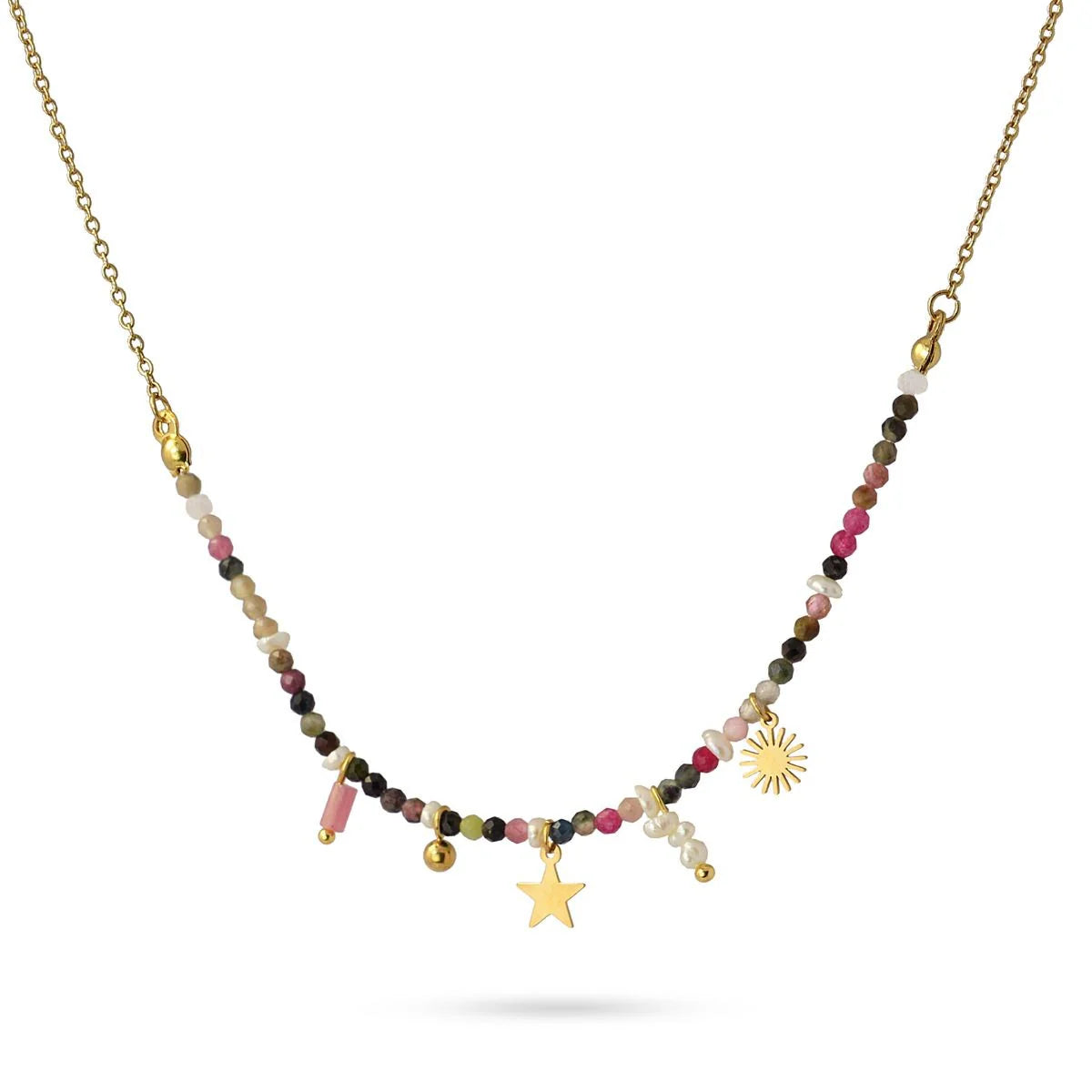 Collana Anartxy donna con pietre e ciondoli