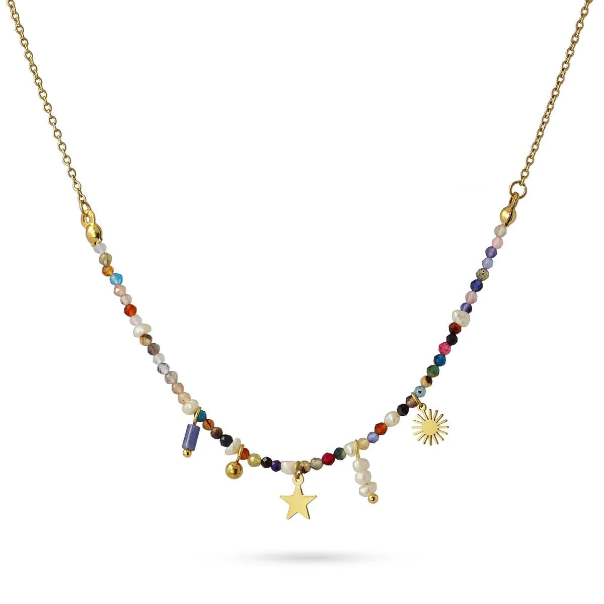 Collana Anartxy donna con pietre e ciondoli