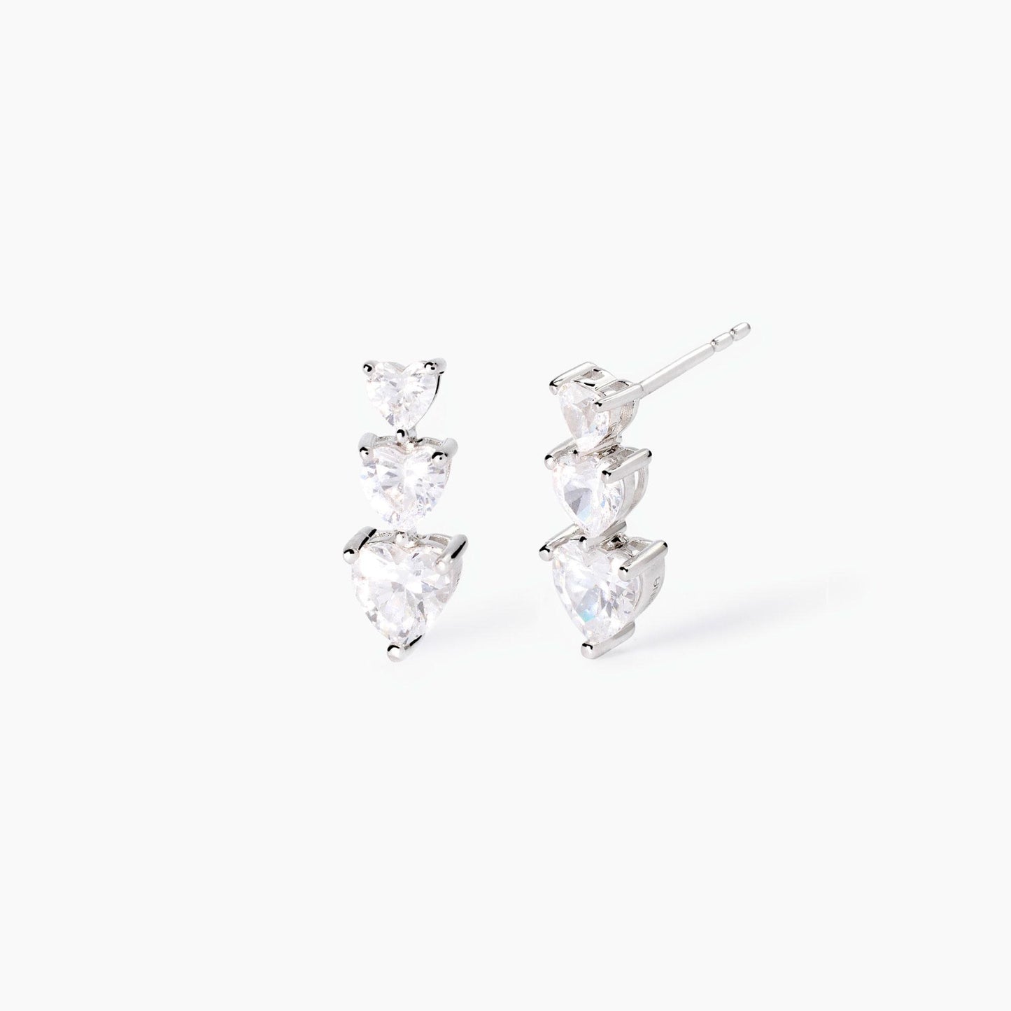 Orecchini donna Mabina con zirconi cuore