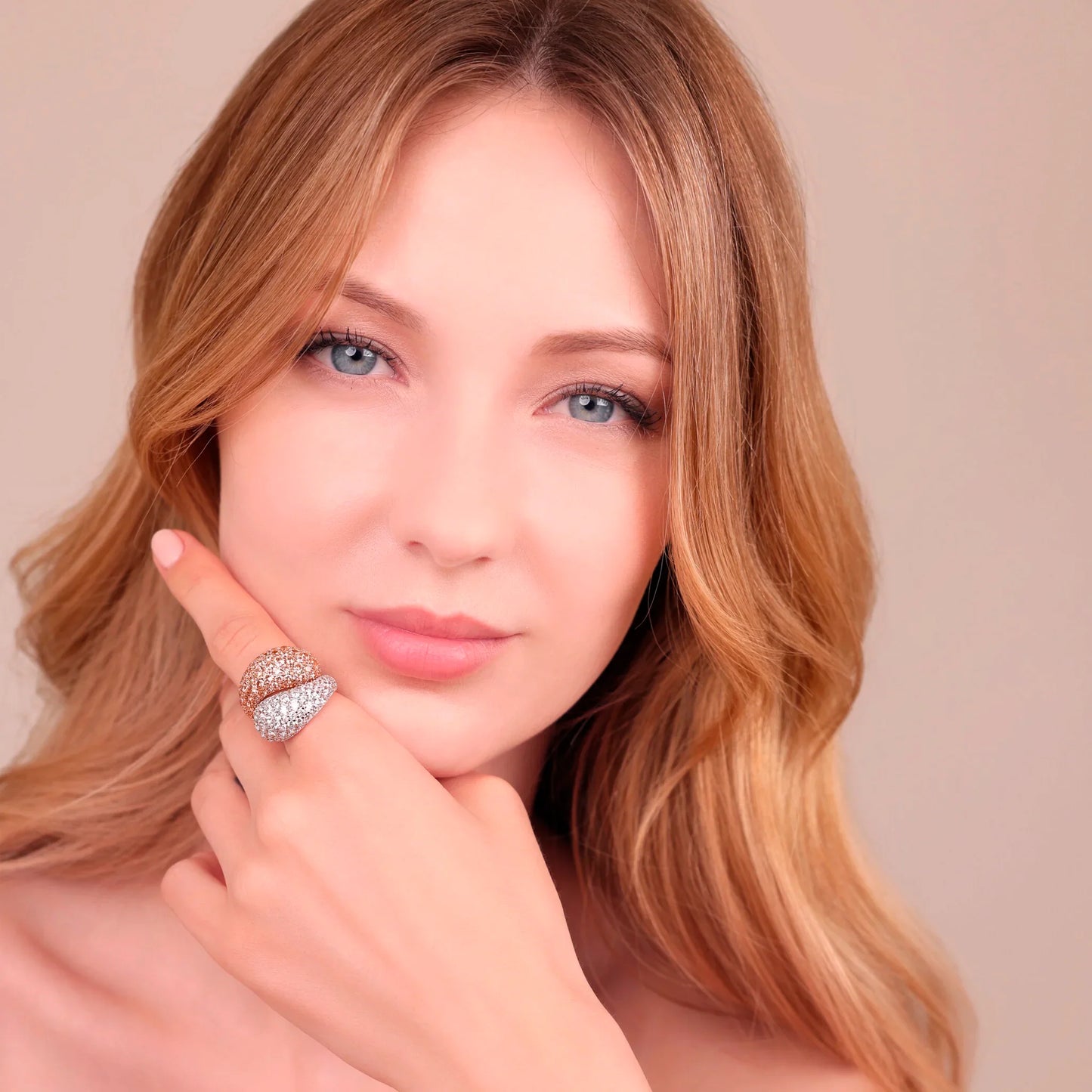 Anello Bronzallure donna Contrarié con pavé di zirconi