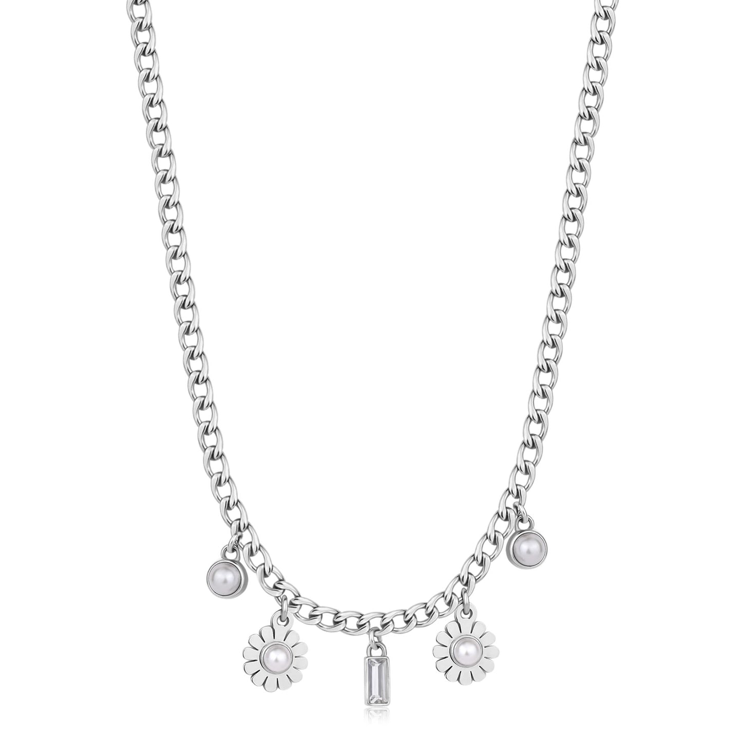 Collana S'Agapò donna Message Fiori e perle