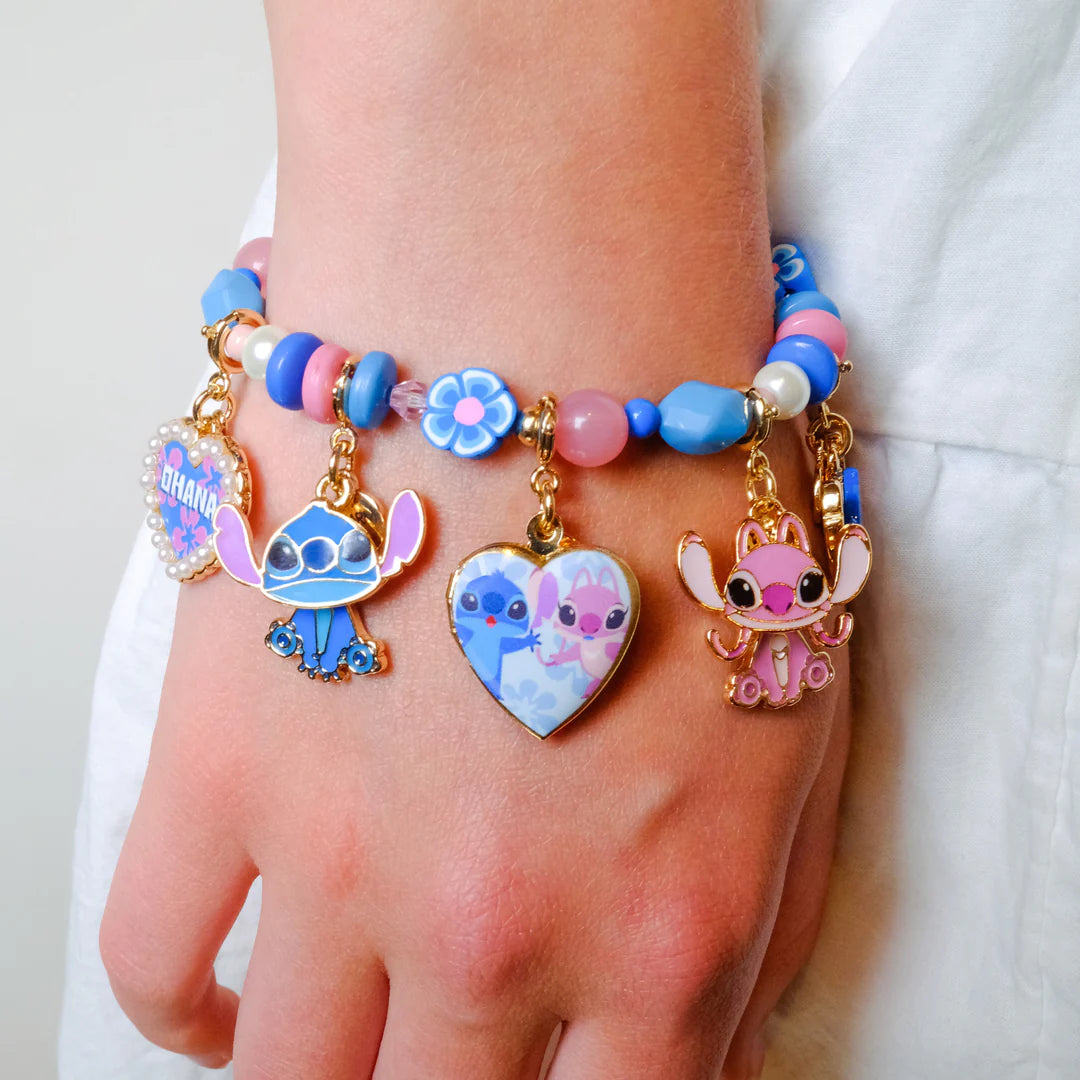 Ciondolo CharmIT! x Disney Stitch cuore con perle Ohana