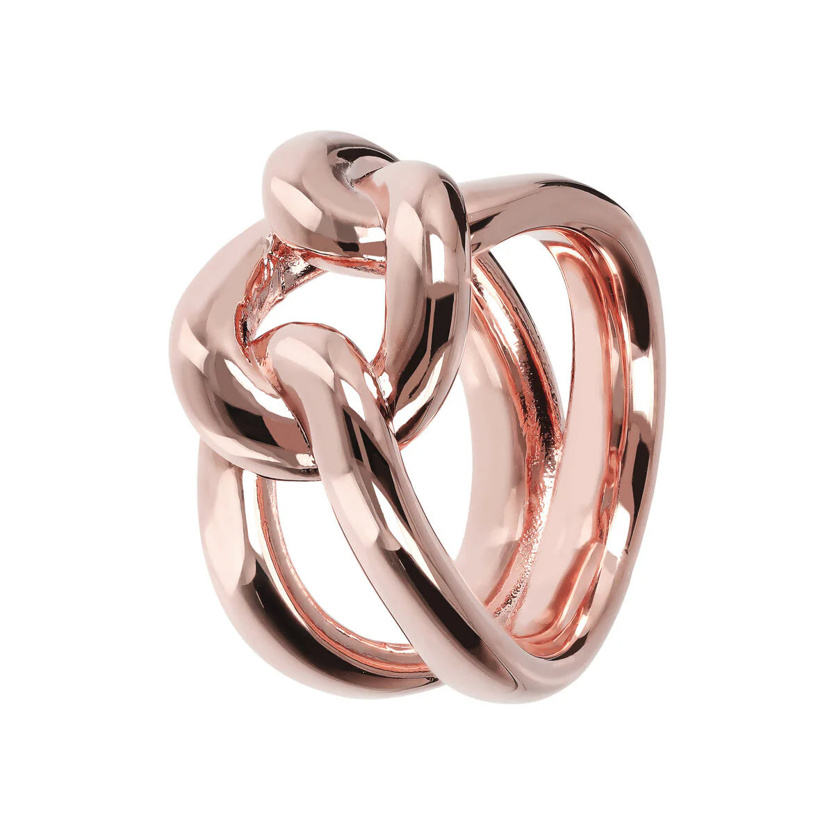 Anello Bronzallure a Fascia con Maglia Intrecciata