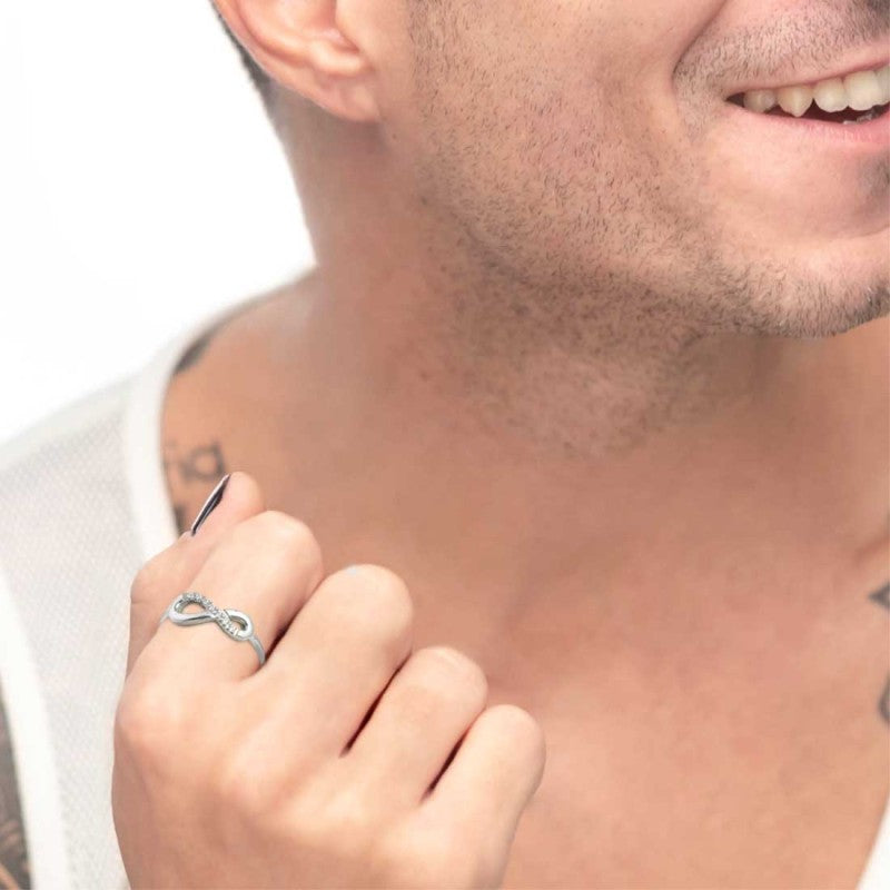 Anello Marlù Infinito con zirconi
