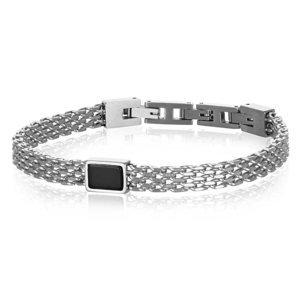 Bracciale Goyatè uomo Tahomi Maglia milano e onice