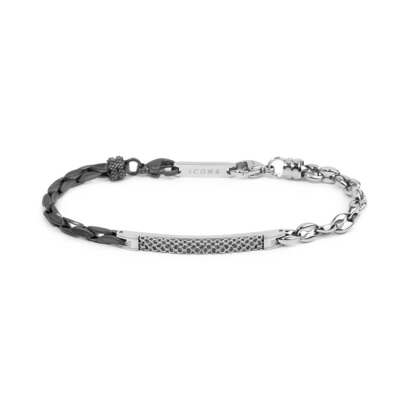 Bracciale Marlù uomo catena squadrata e catena marine