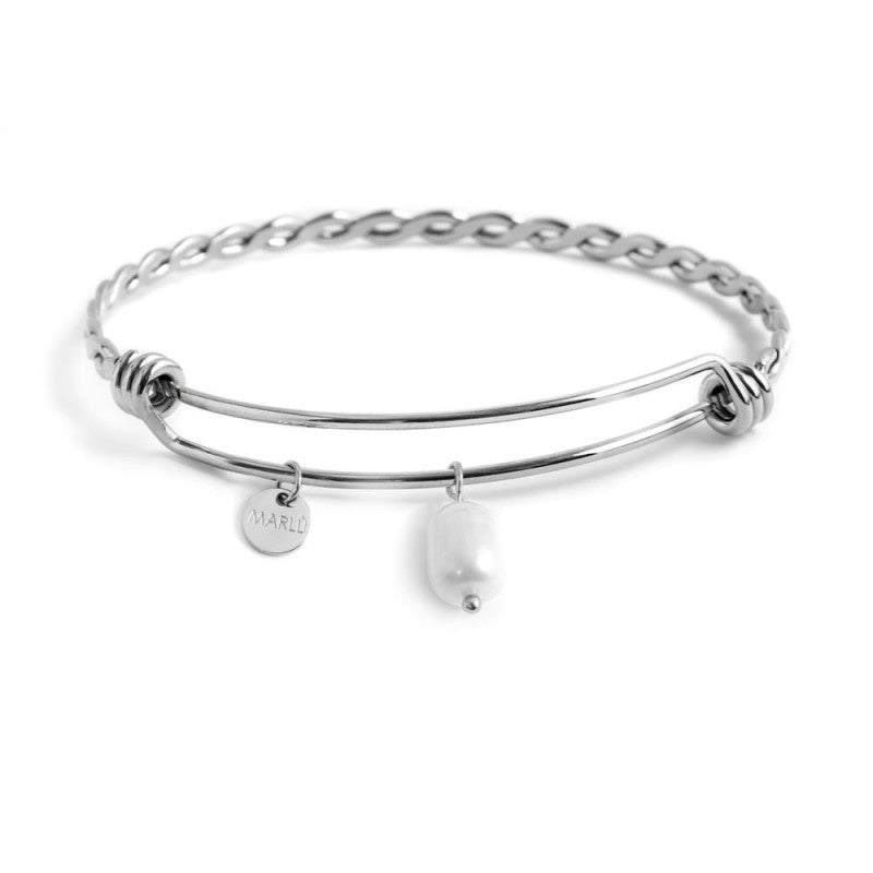Bracciale bangle Marlù Torchon perla