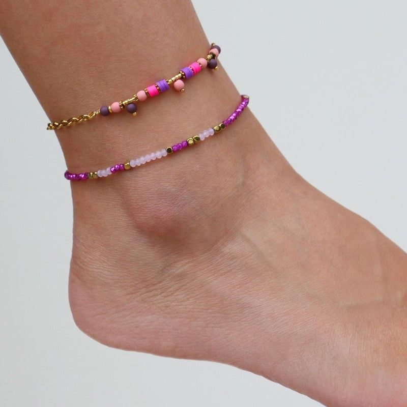 Cavigliera Anartxy donna Cristallini e cubetti