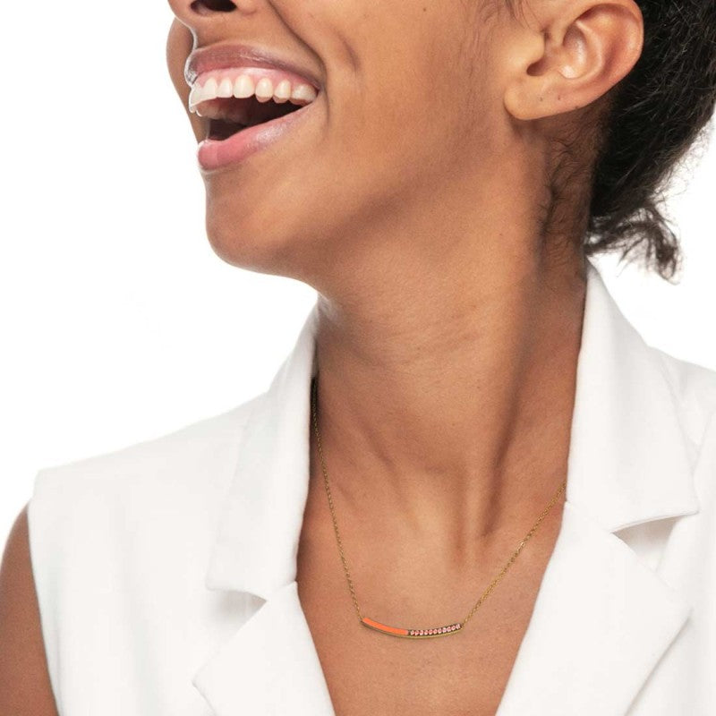 Collana Marlù donna Zirconi e smalto gold