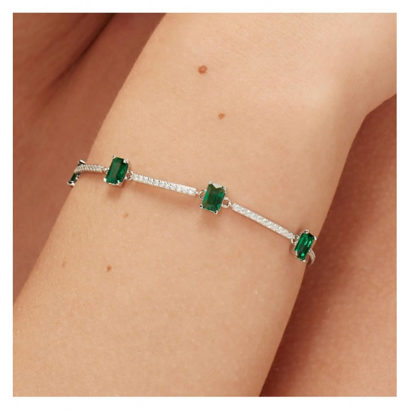 Bracciale argento Fancy life green
