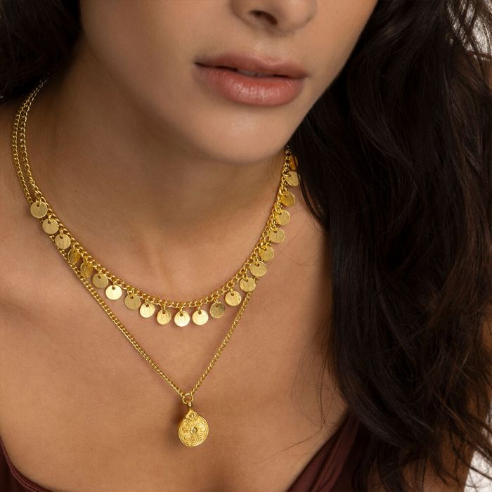 Collana Vestopazzo donna Doppio filo con monete