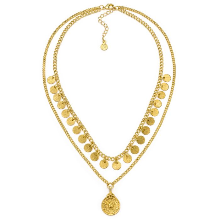 Collana Vestopazzo donna Doppio filo con monete