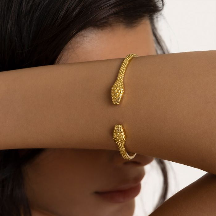 Bracciale Vestopazzo donna Rigido serpente doppia testa