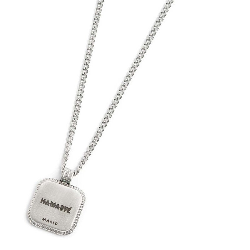 Collana Marlù unisex catena grumetta con pendente quadrato