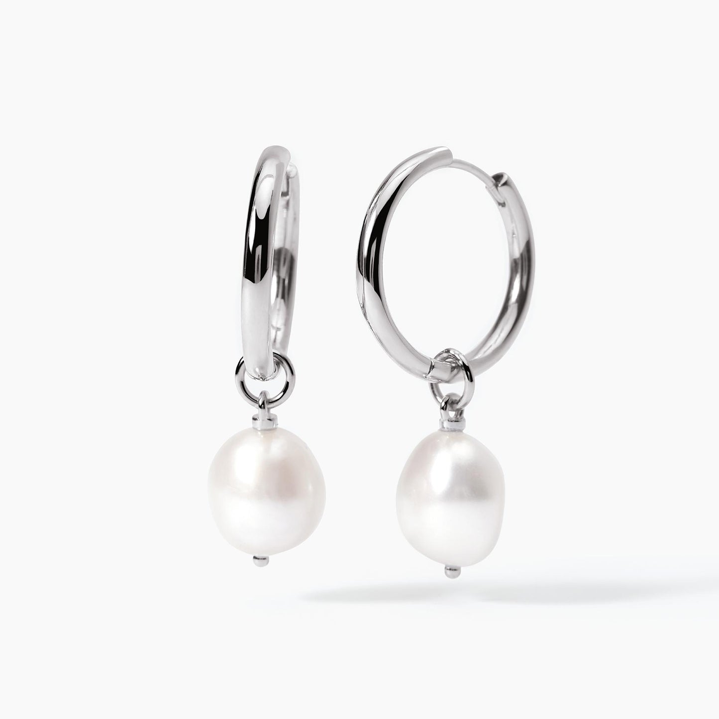 Orecchini Mabina donna in argento a cerchio con perle barocche