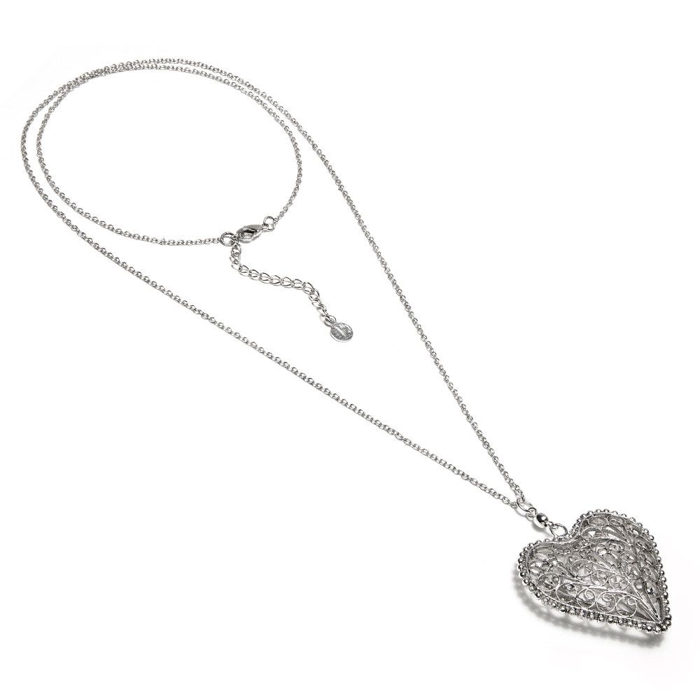 Collana lunga Vestopazzo donna Cuore ricamato