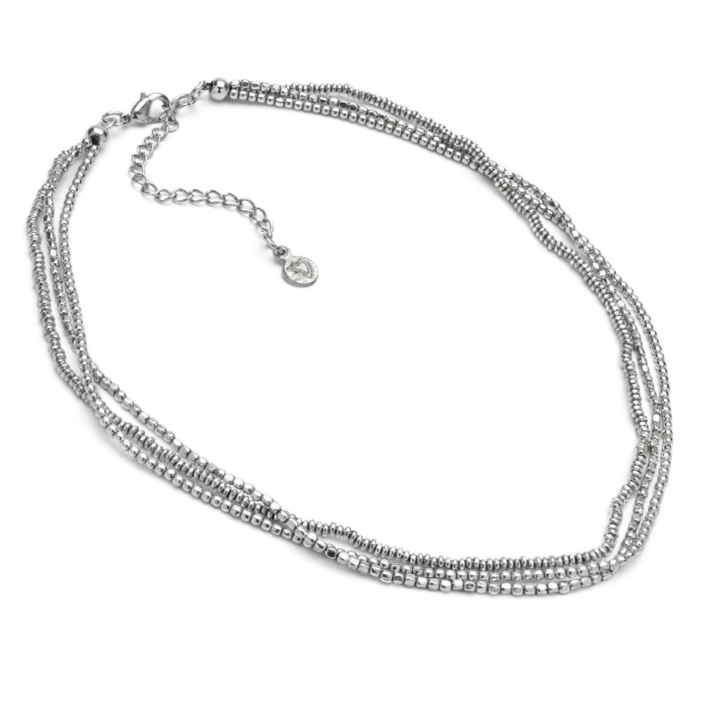 Collana Vestopazzo donna 3 fili mini pepite