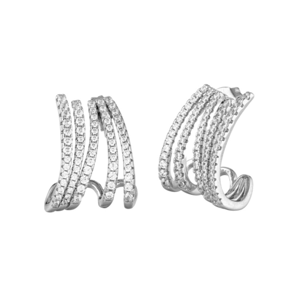 Orecchini pendenti Marcello Pane  Multifilo zirconi