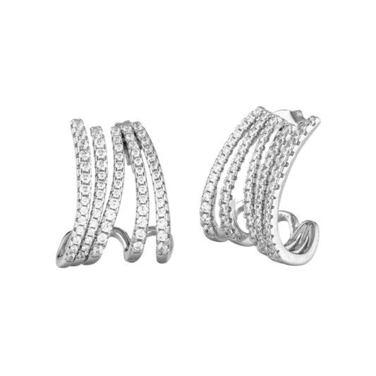 Orecchini pendenti Marcello Pane  Multifilo zirconi