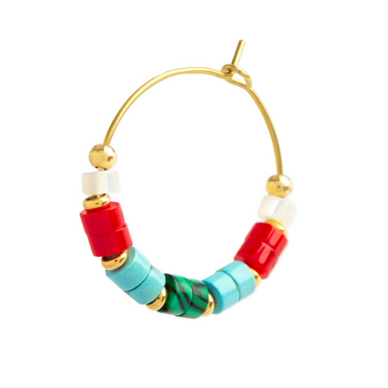 Orecchino Marlù donna Cerchio con pietre multicolor