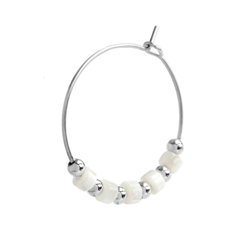 Orecchino Marlù donna Cerchio con pietre madreperla